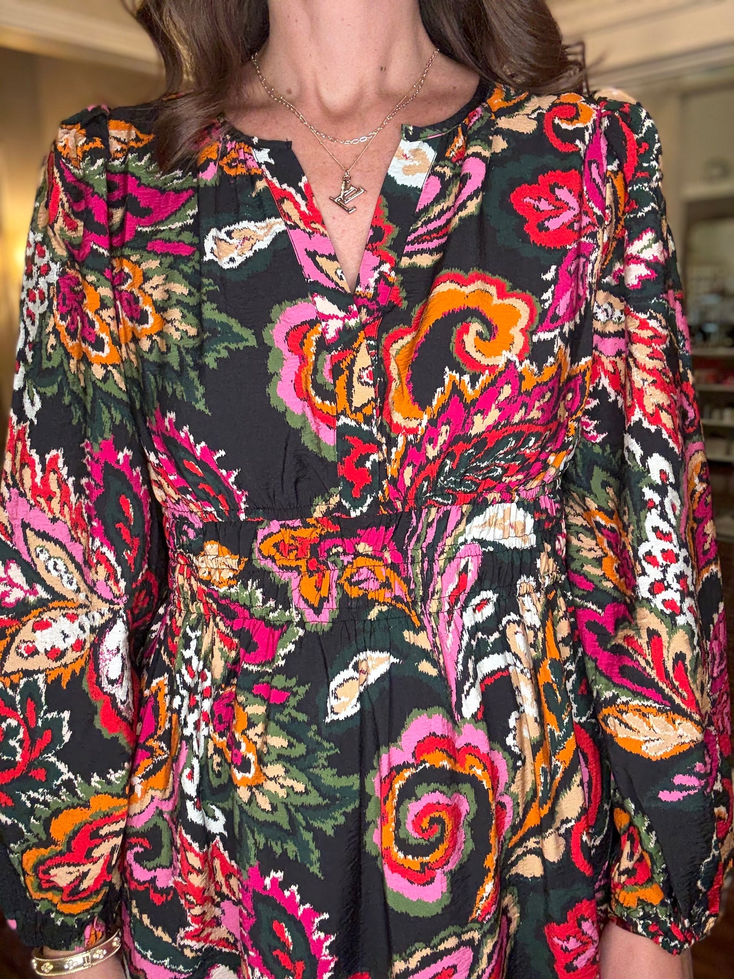 JODIFL BLACK FLORAL DRESS 9.30