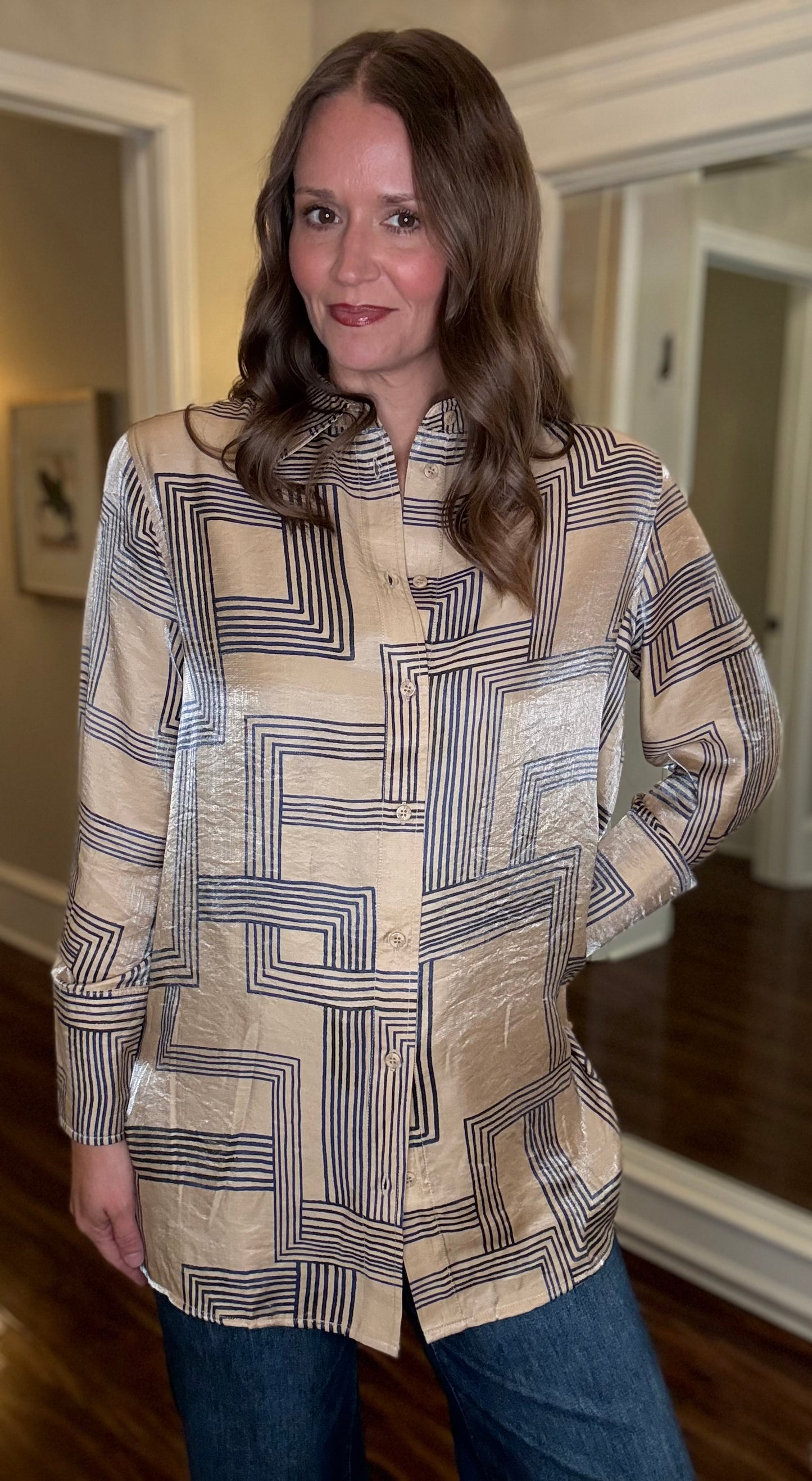 YEST BIBIANA L/S PRINT TOP (multiple colors) 7.30