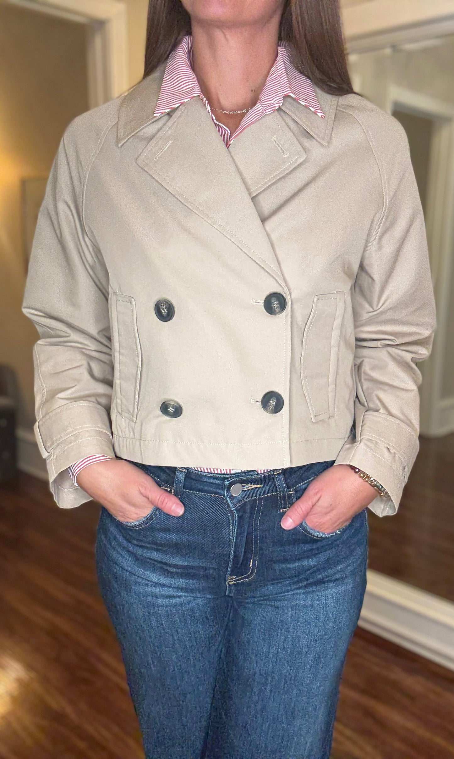 VELVET HEART TAN CROPPED JACKET 8.26