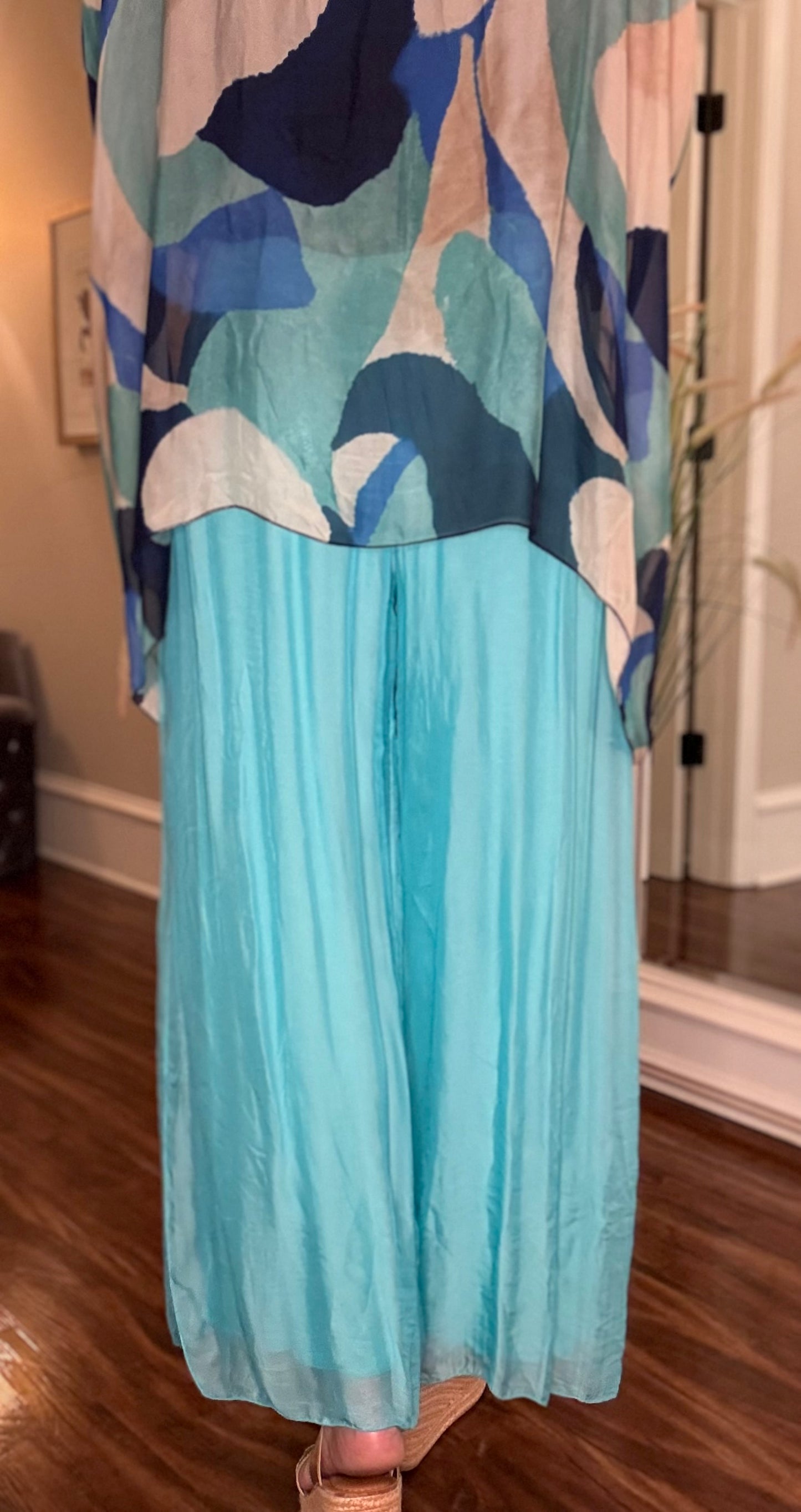 LOOK MODE SIDE SLIT SILK PANT (multiple colors) 3.25