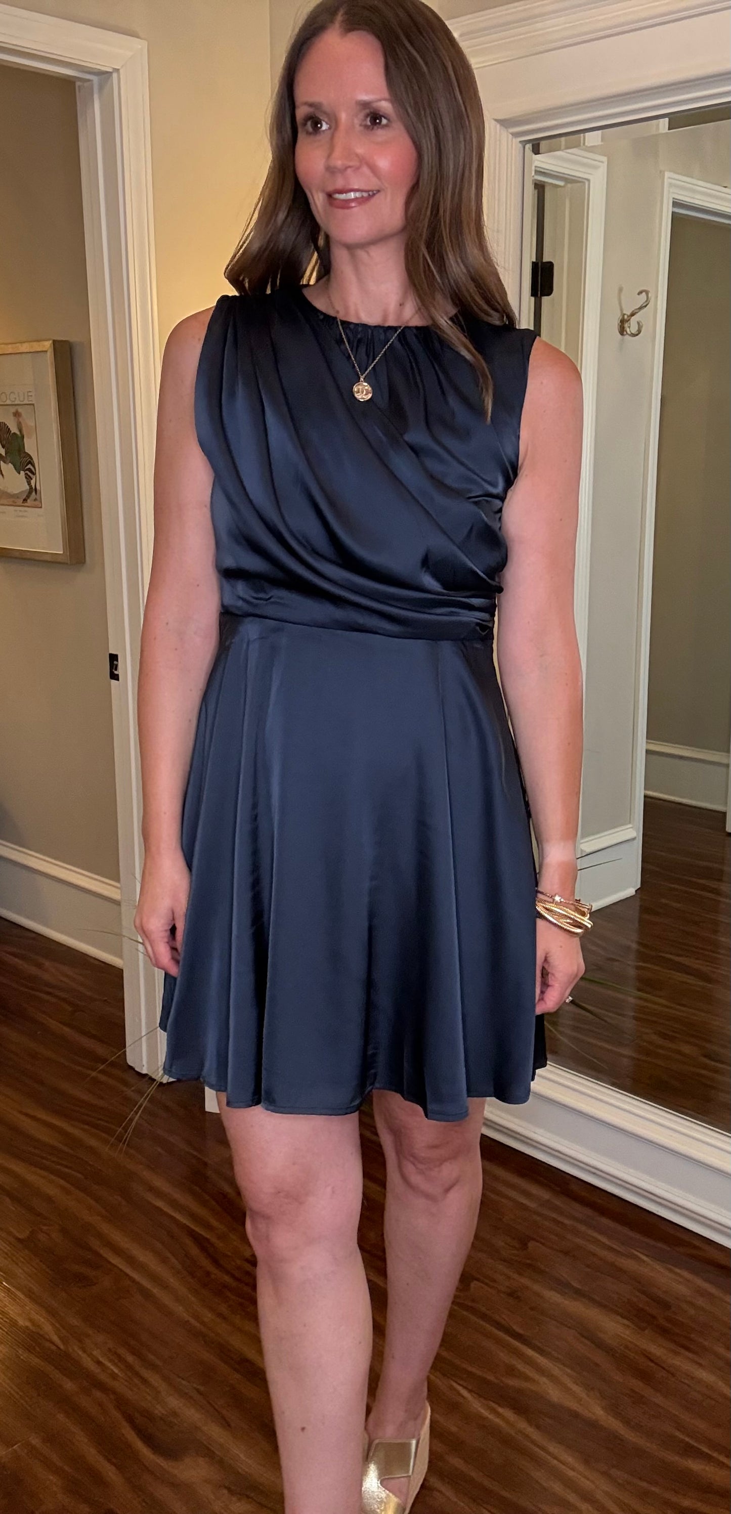 STRUT & BOLT DRAPED MINI DRESS 6.5