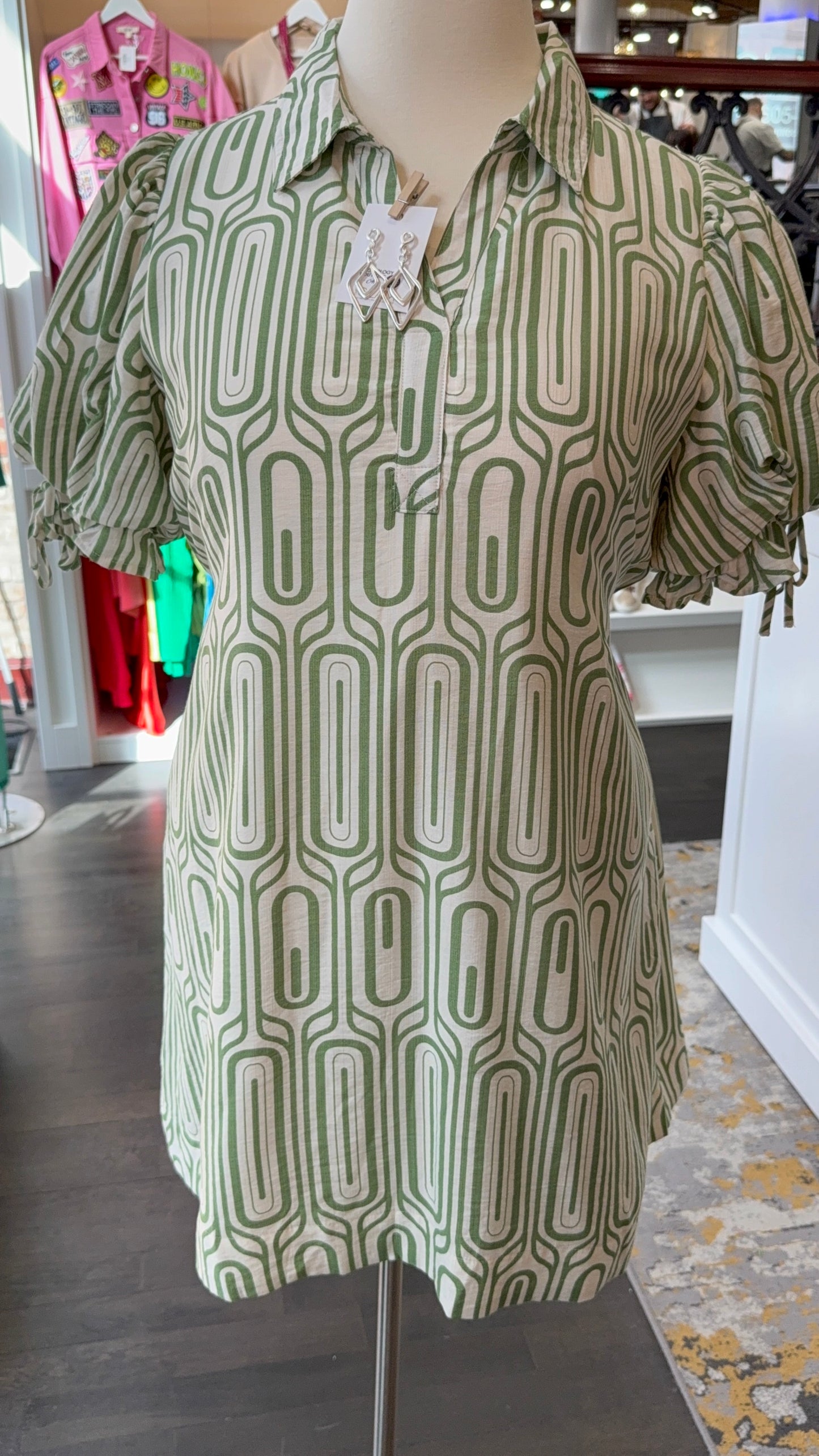 ENTRO PLUS SIZE OLIVE KNEE LENGTH DRESS 2.5