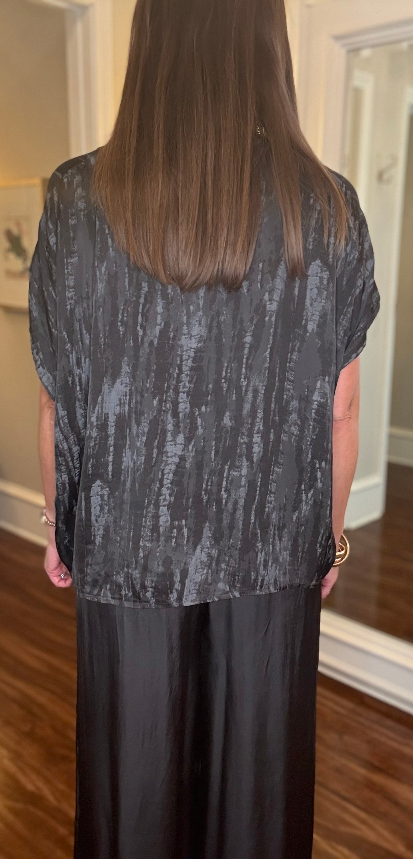 LOOK MODE SATIN V-NECK TOP (multiple colors) 8.26