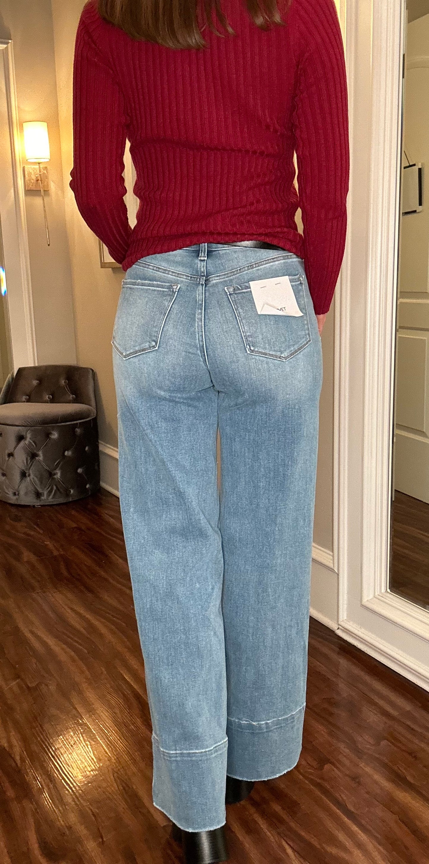 VERVET HIGH RISE A LINE WIDE LEG 10.4