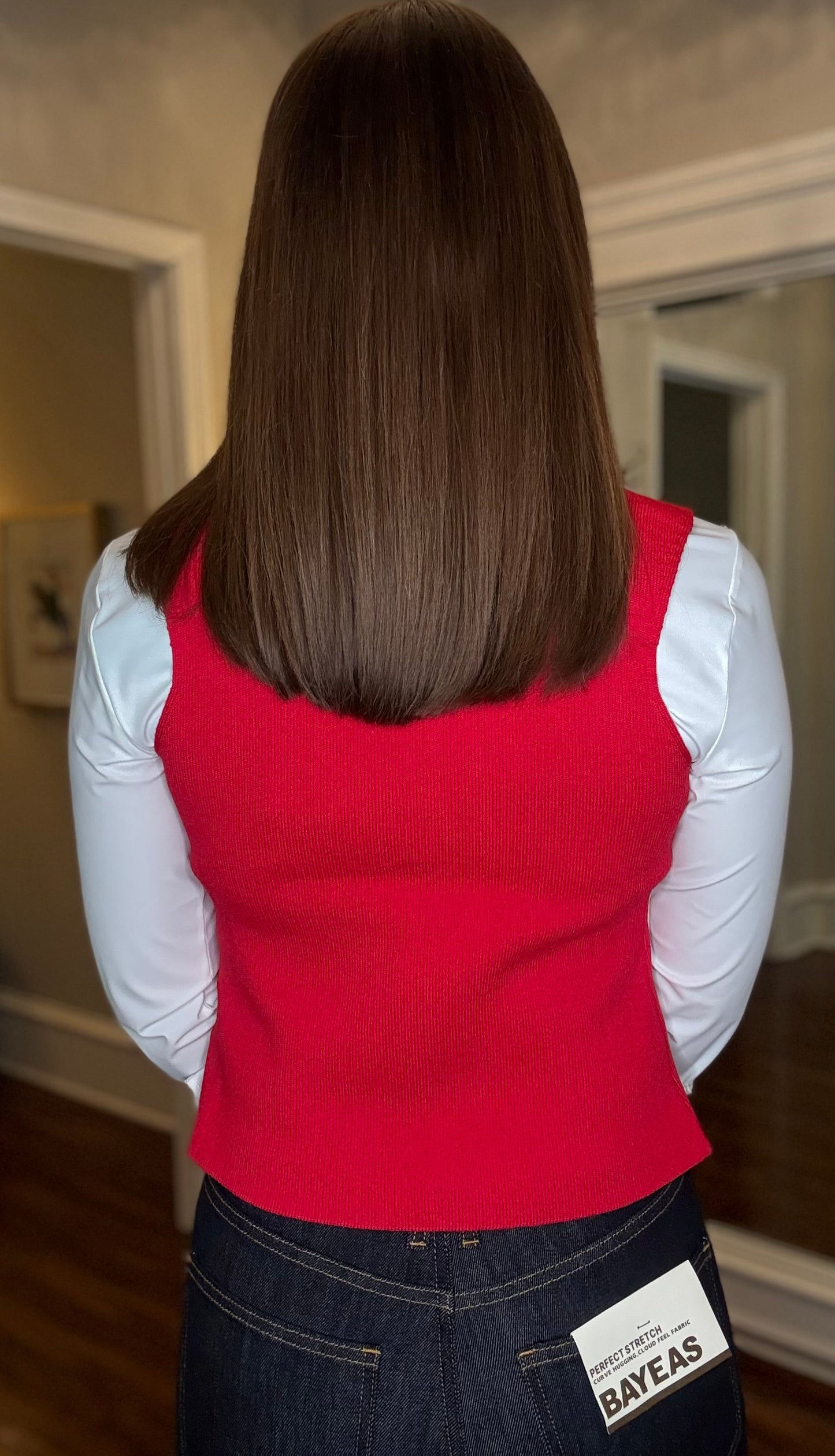 RED BUTTON DOWN VEST 10.1
