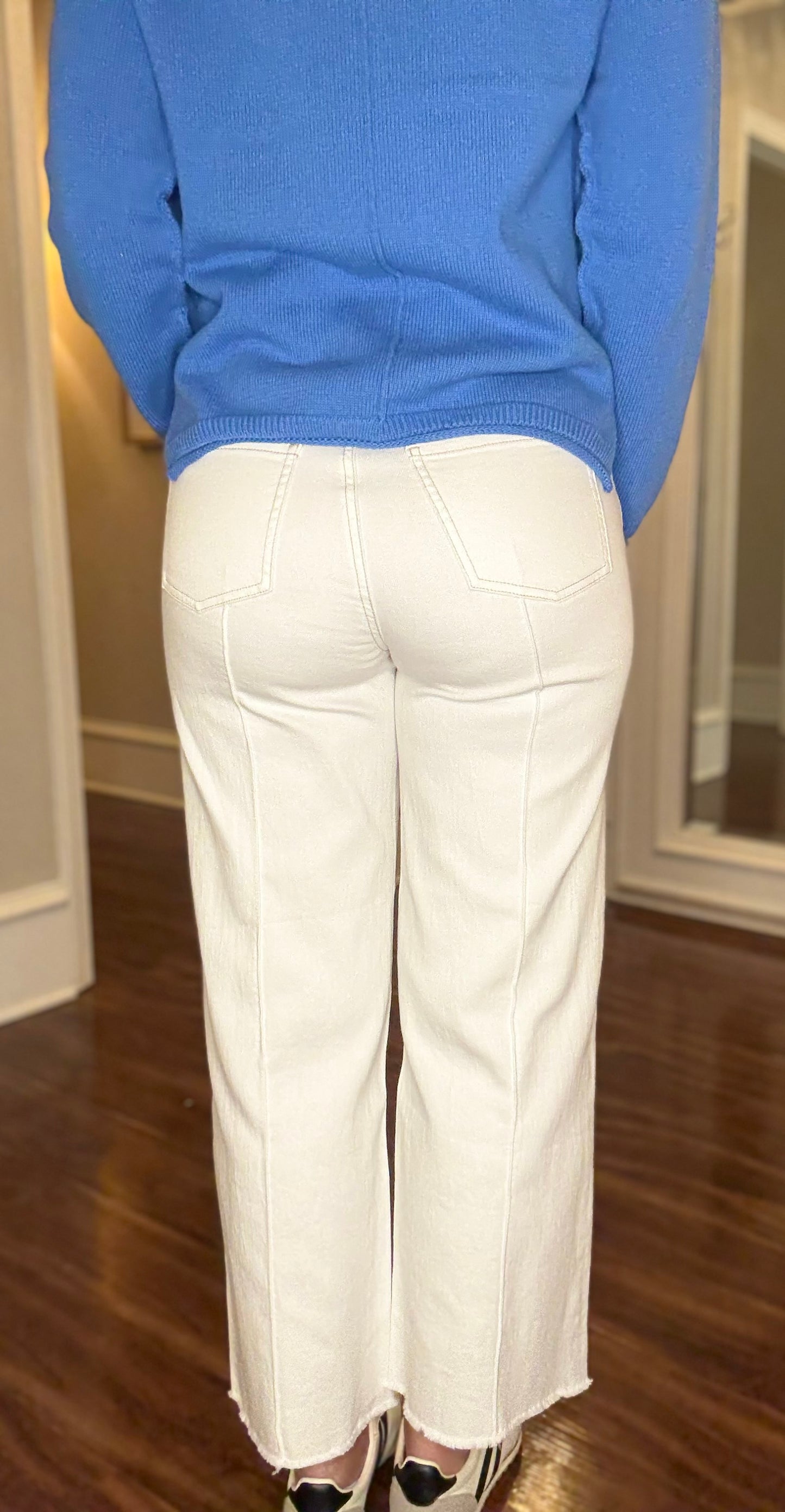 FDJ OLIVIA IVORY WIDE LEG ANKLE JEAN 2.5