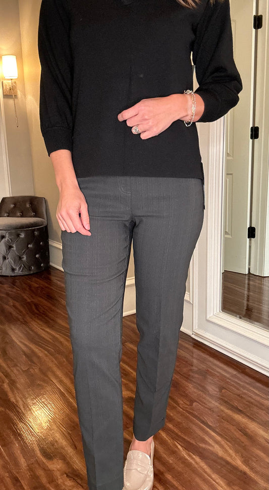 SLIMSATION GRAY PULL ON ANKLE PANT 9.30
