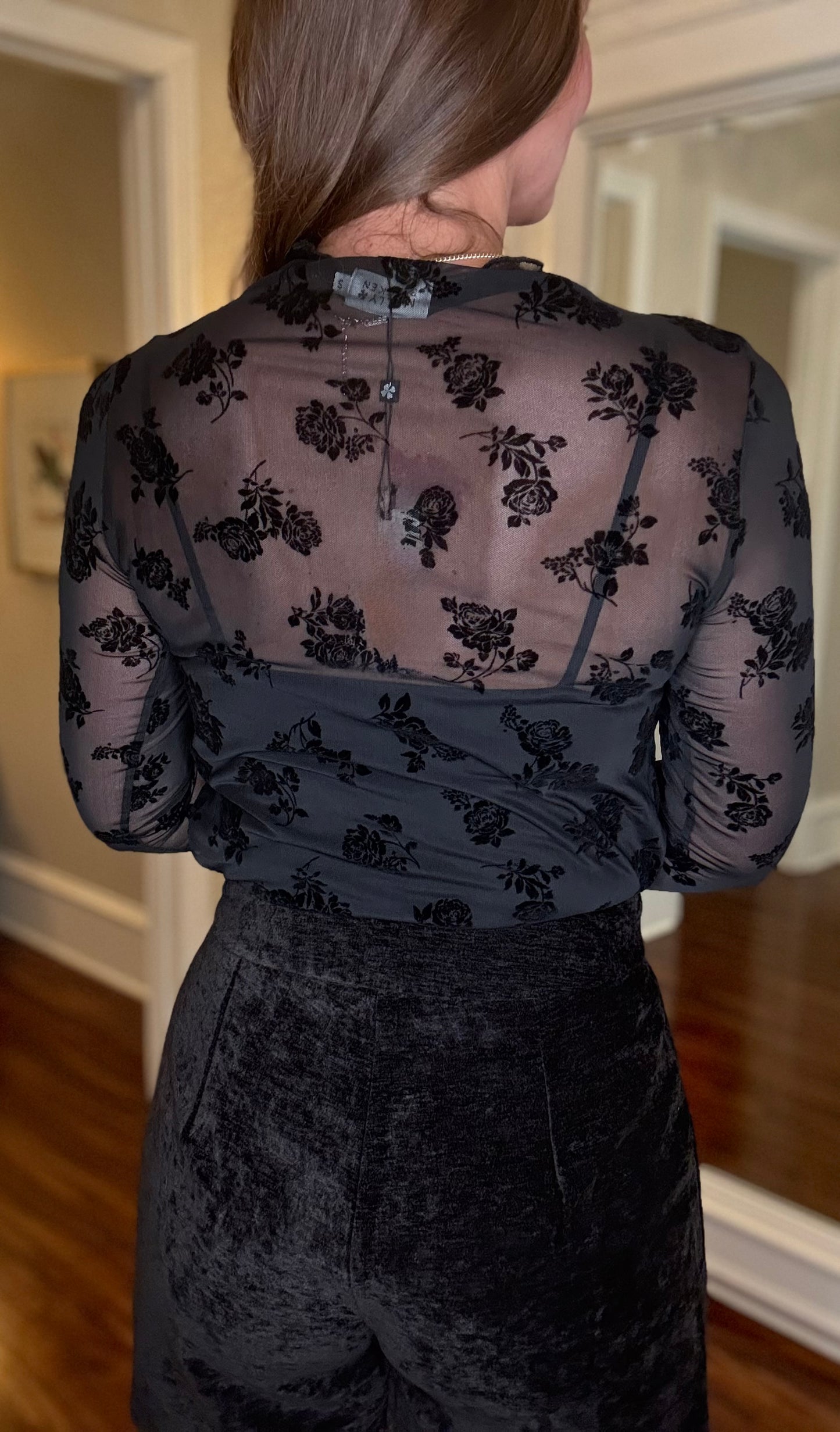 MOLLY BRACKEN FLORAL BURNOUT TOP 8.15
