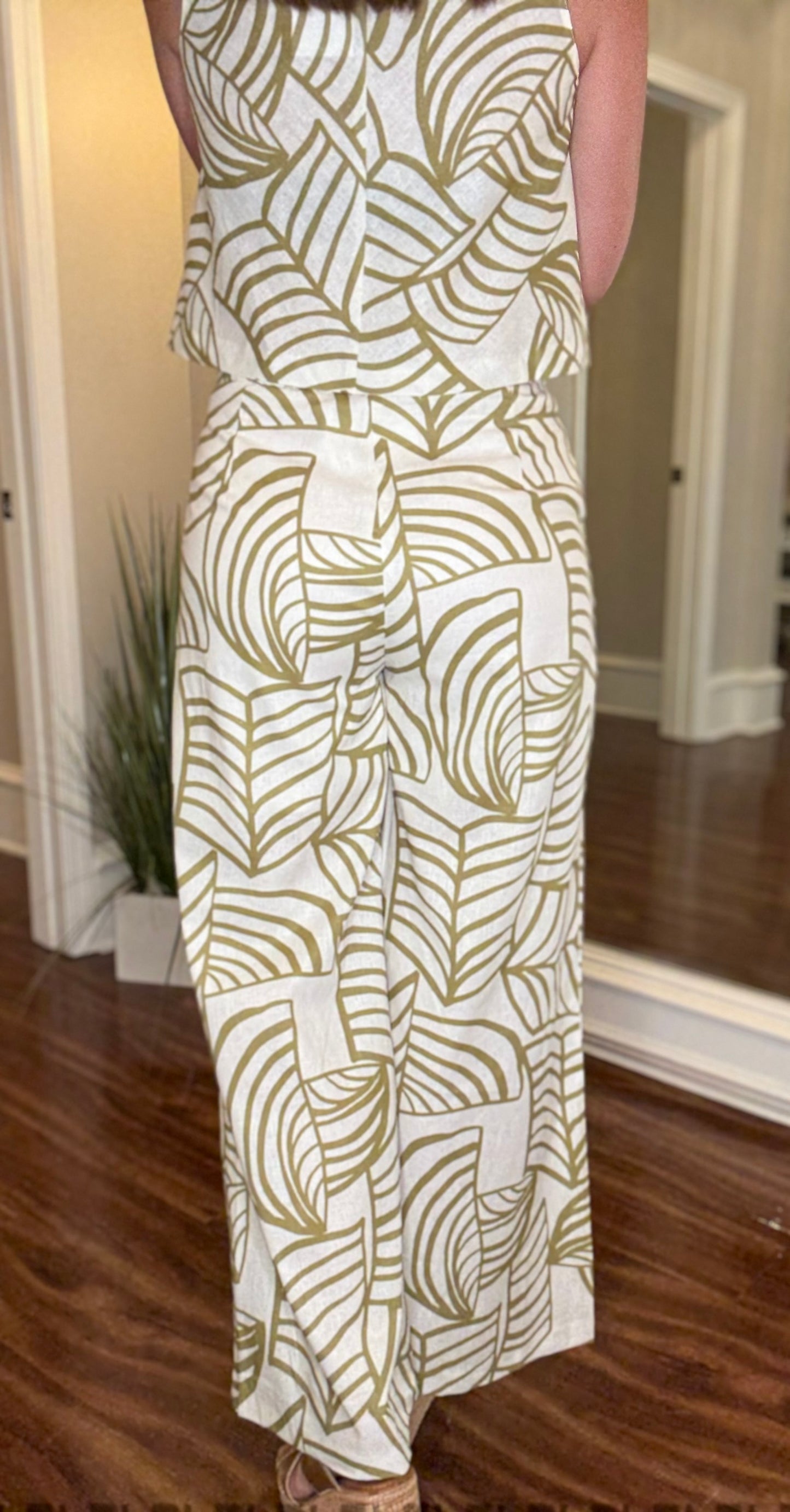 LUCY PARIS IVORY AND PAPYRUS PANT 6.19