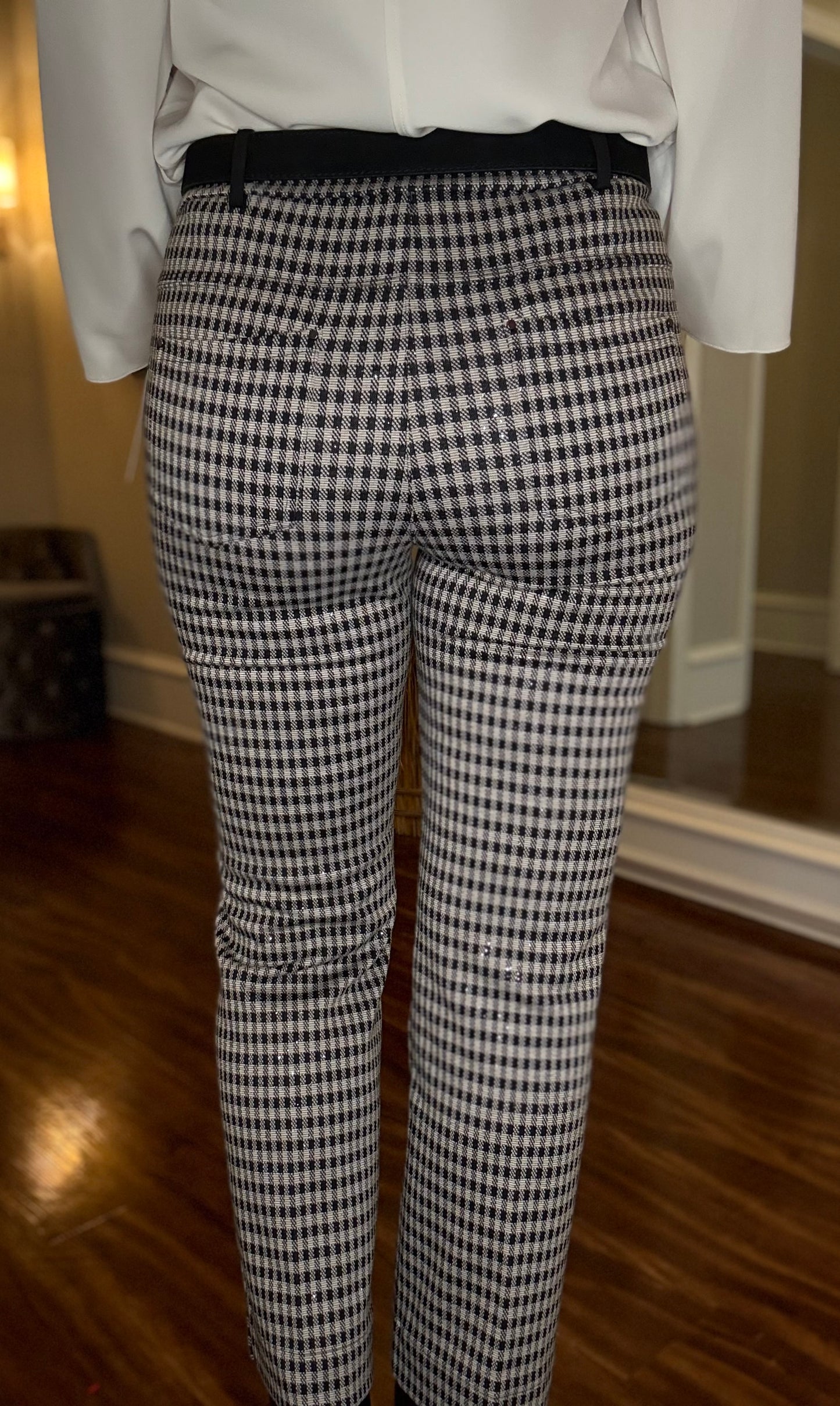 LYSSE COLLEEN SILVER METALLIC ANKLE PANT 10.21