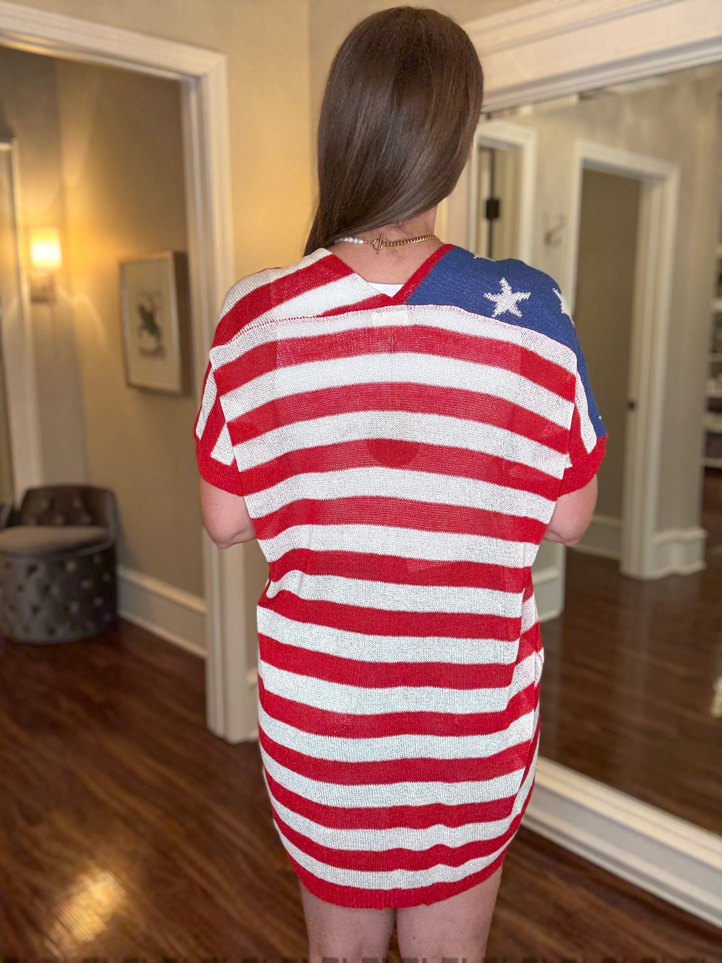 BIBI AMERICAN FLAG CARDI 5.29