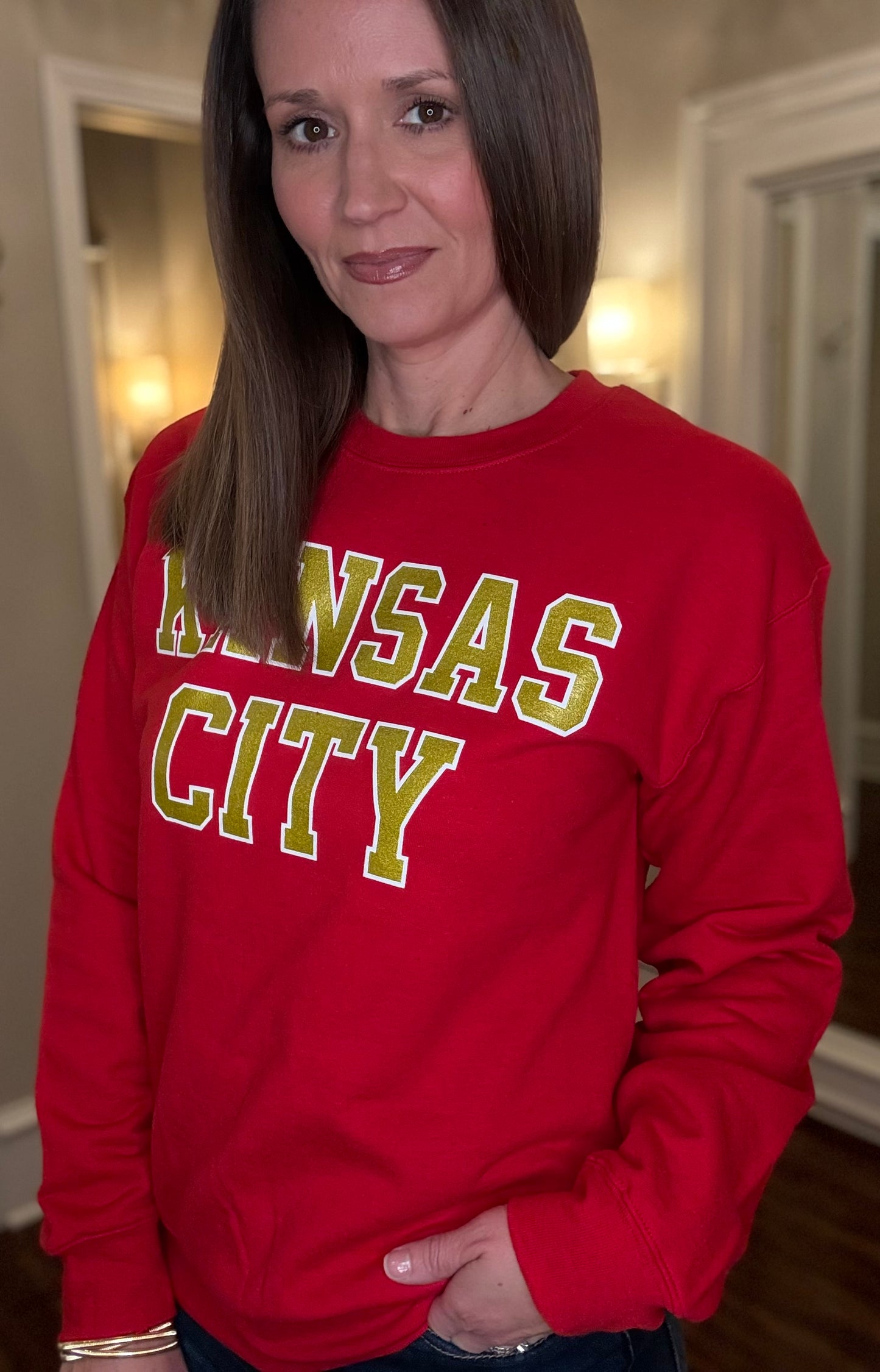 KC RED SPARKLE SWEATSHIRT 11.8