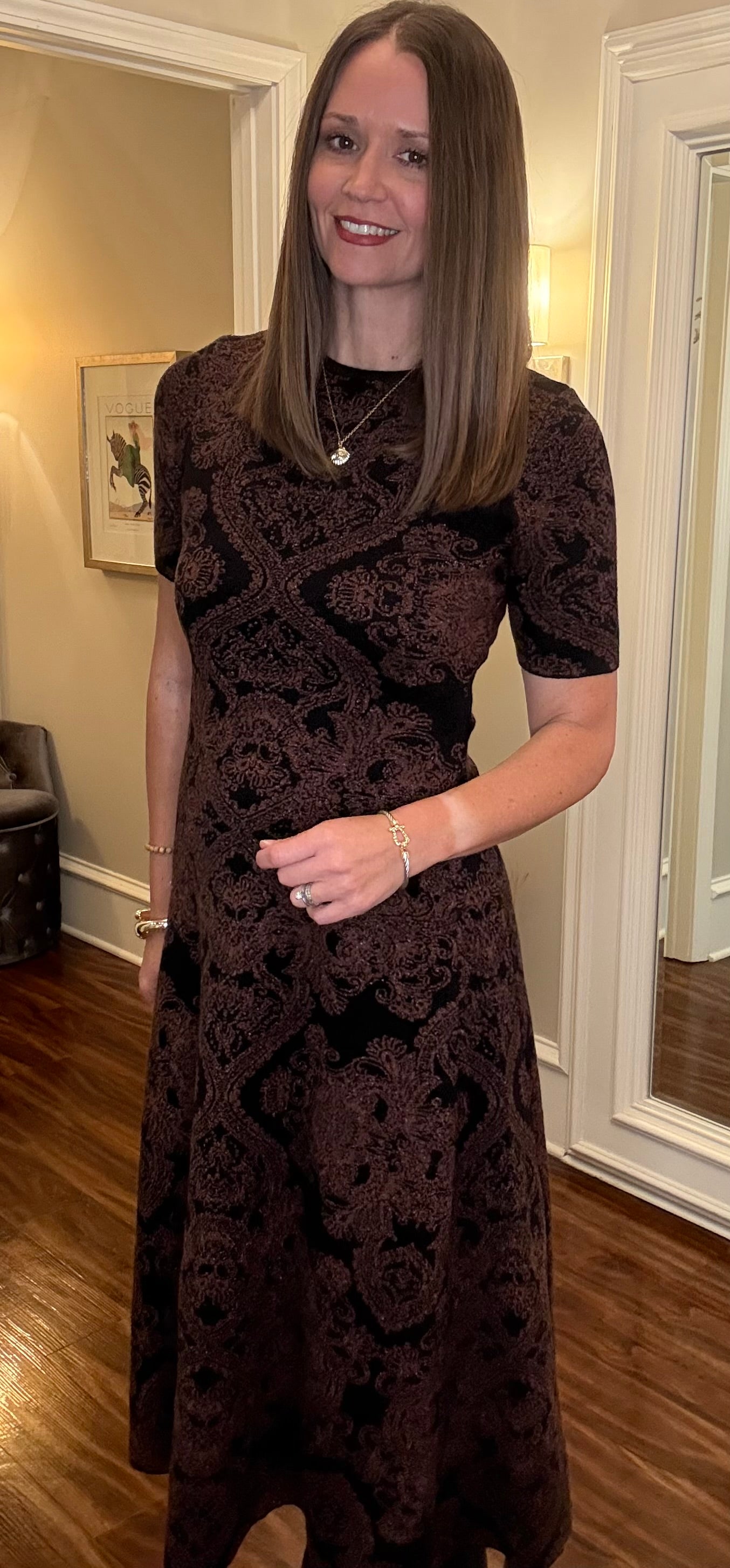 FLYING TOMATO JACQUARD SWEATER DRESS 10.25