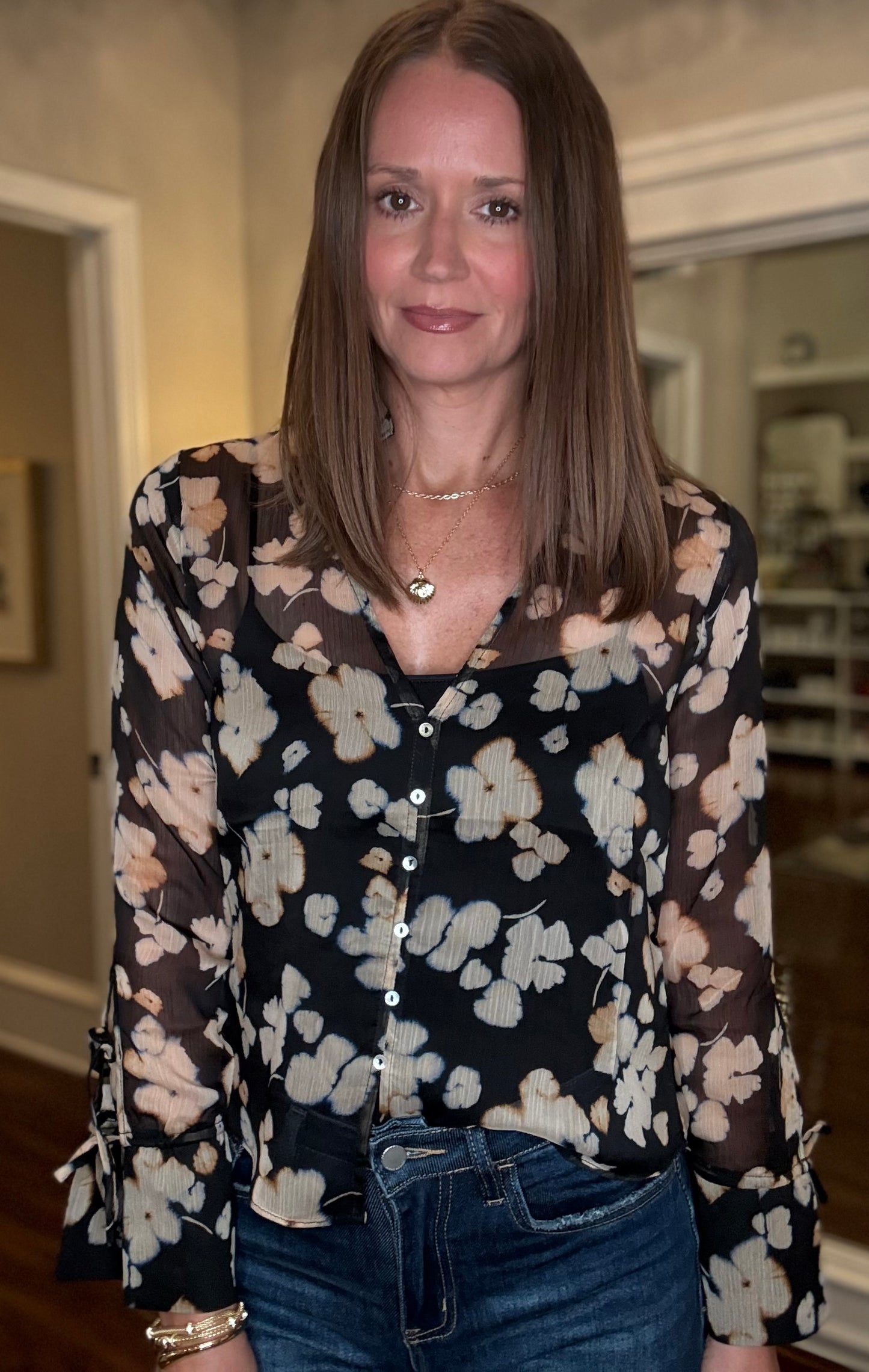 LUCY PARIS MORRIS BUTTON DOWN TOP 9.5