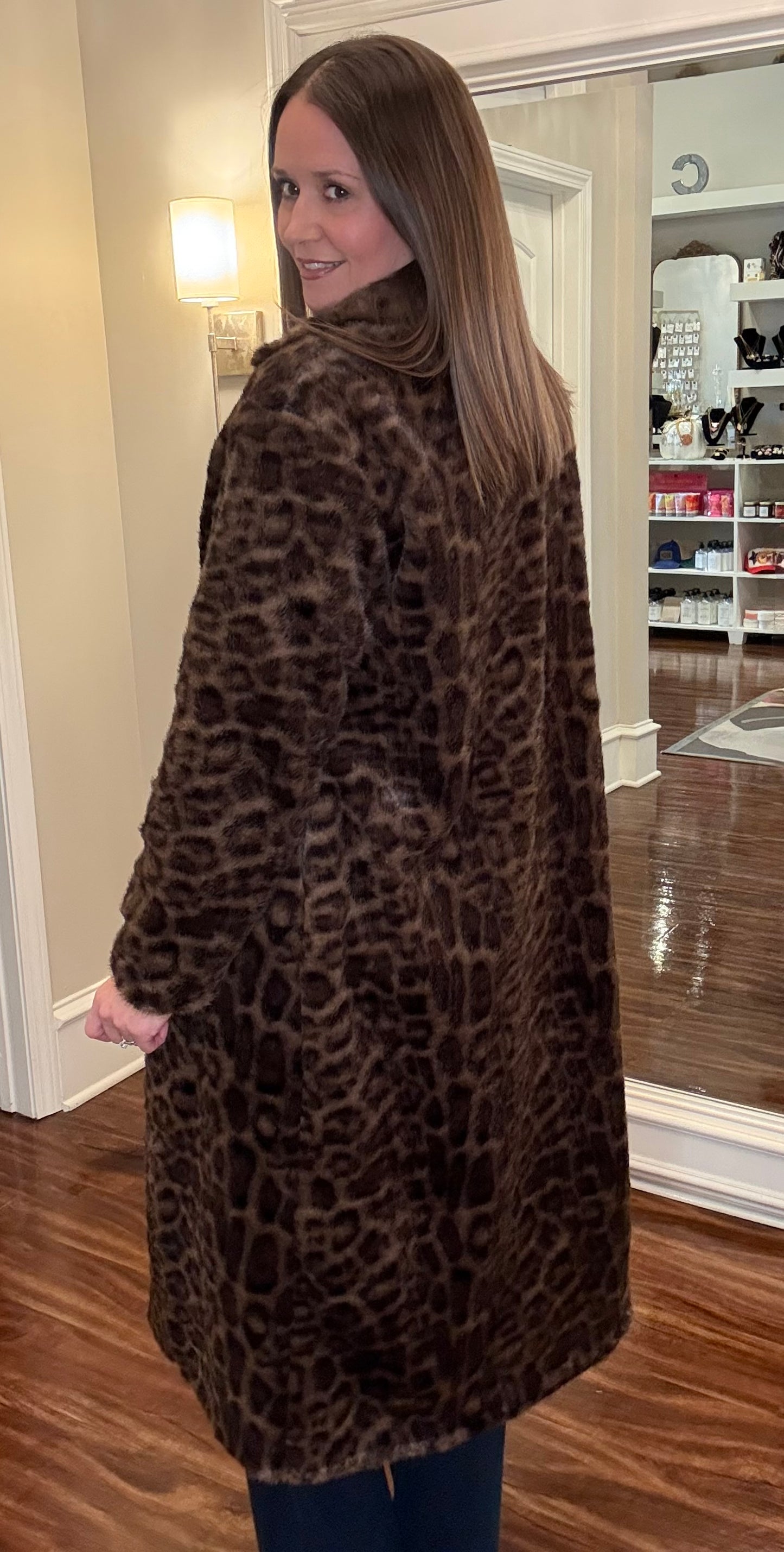 LEL LIS FAUX FUR LEOPARD COAT 11.3