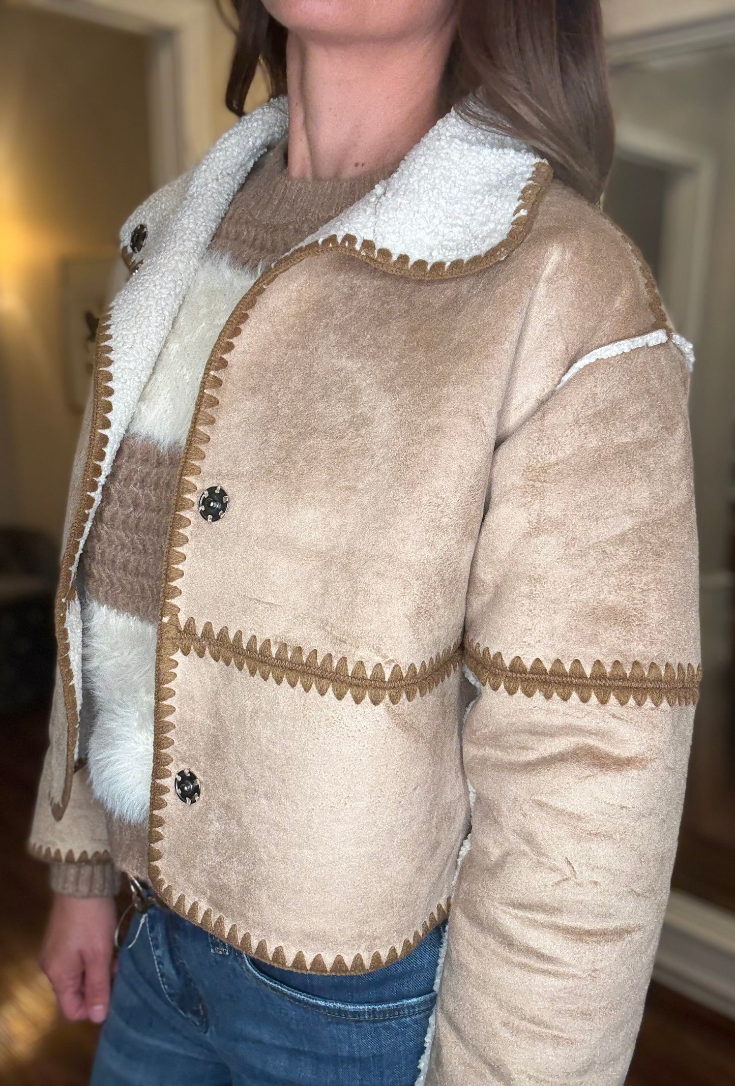 DYLAN CASEY STITCH TEDDY JACKET 8.19