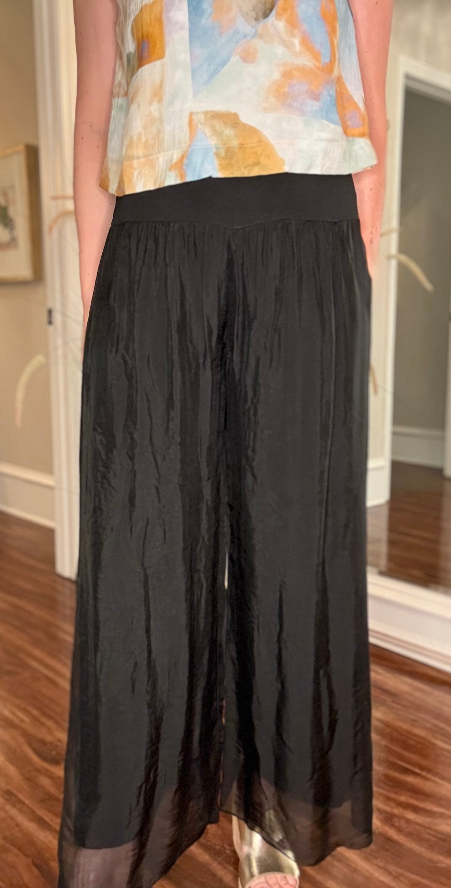 LOOK MODE SIDE SLIT SILK PANT (multiple colors) 3.25