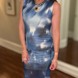 ARIELLA BLUE TIE DYE MESH MAXI DRESS 6.18