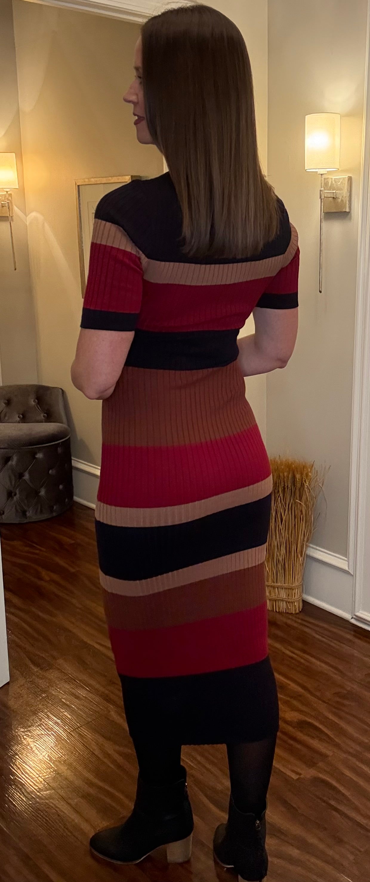 FLYING TOMATO RIBBED COLORBLOCK DRESS 10.25