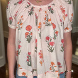 IVY JANE SMOCKED FLORAL TOP 3.30