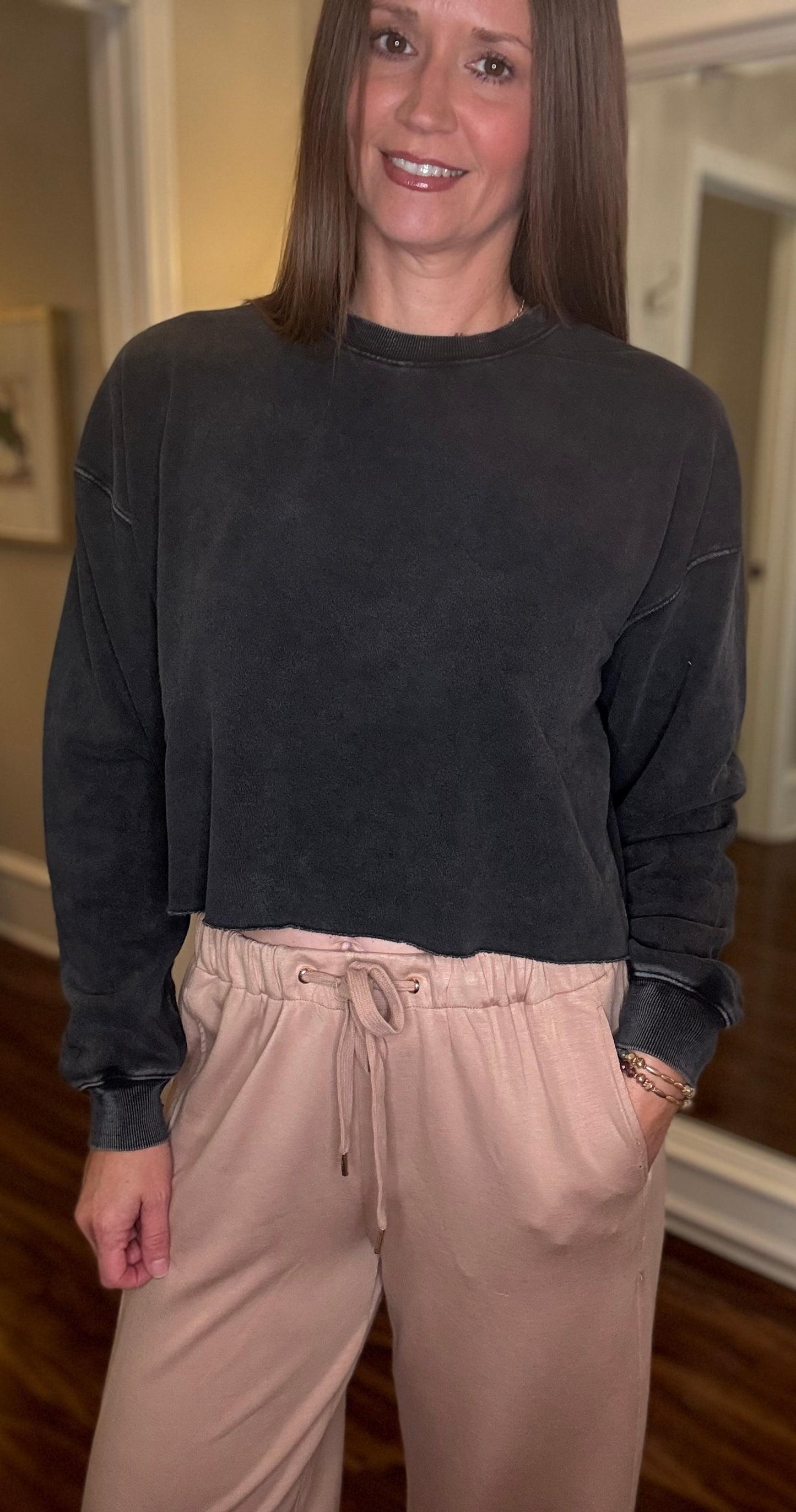 HYFVE LONG SLEEVE CROPPED SWEATSHIRT 8.26