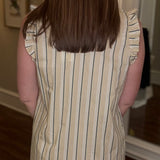 THML GREEN STRIPED SLEEVELSS DRESS 4.10