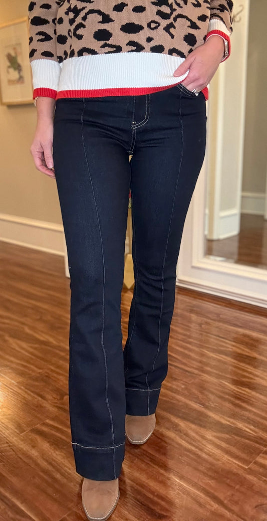 VERVET PINTUCK BOOT CUT JEANS 12.3