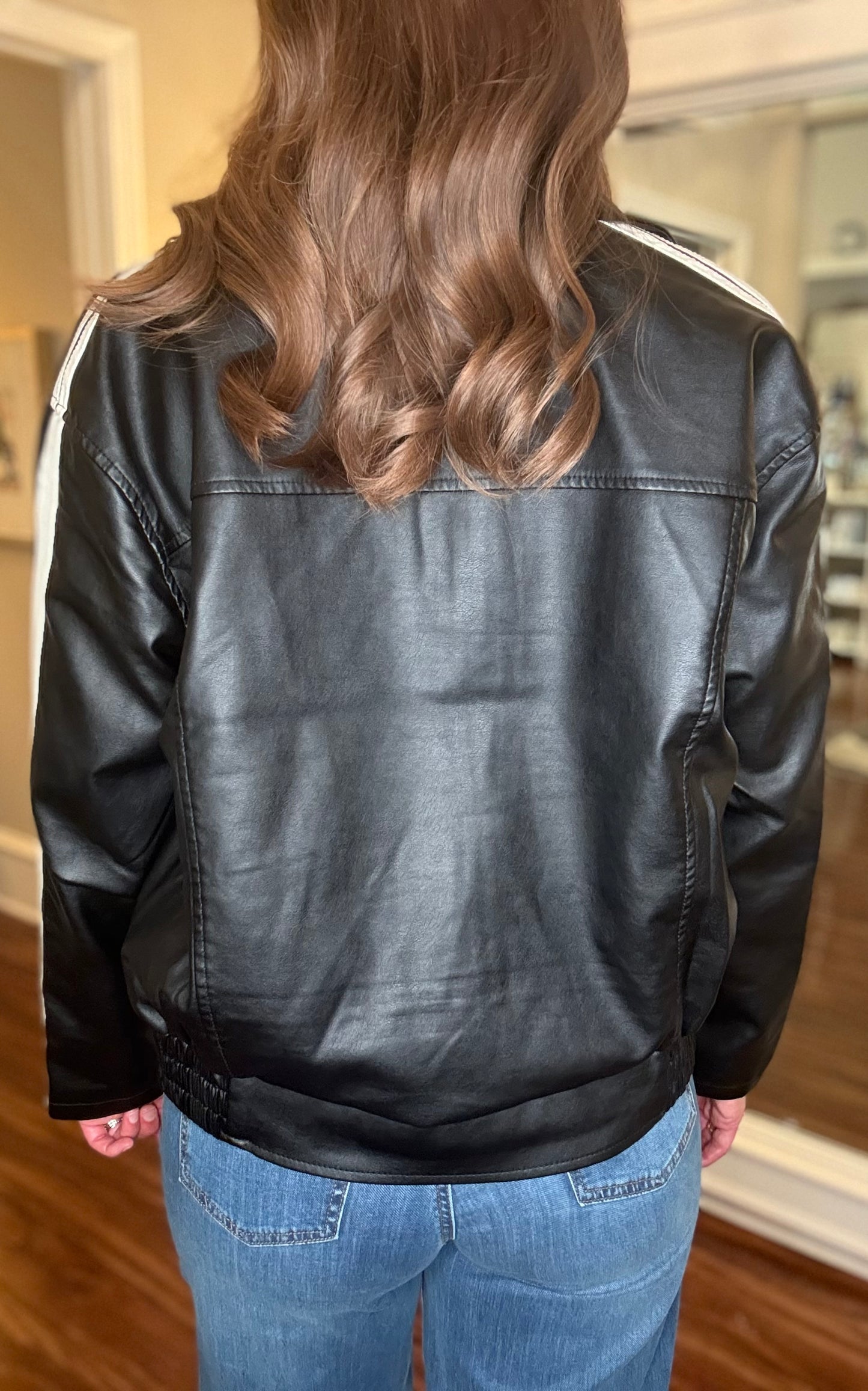 FAUX LEATHER BOMBER JACKET (multiple colors) 8.14