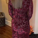 AUDRY VELVET BURNOUT DRESS 10.7