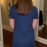RIB ROUND NECK TEE DRESS 4.10