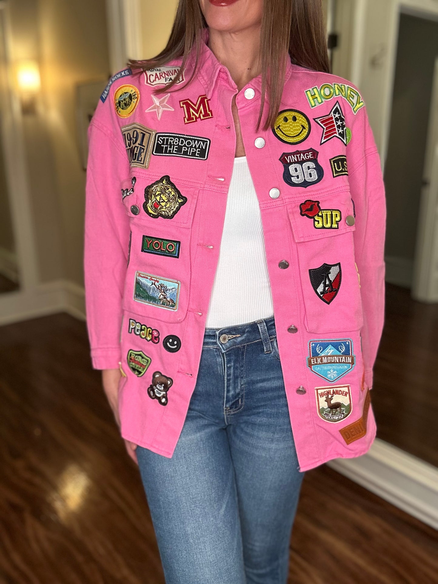 PINK MULTI PATCH OVERSIZED JACKET 1.3