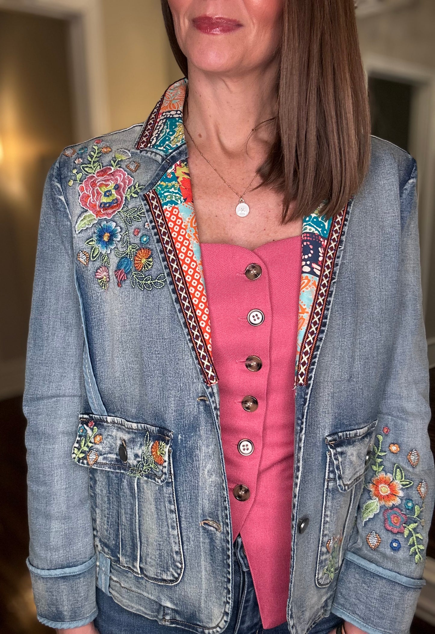 TRU LUXE EMBROIDERED DENIM JACKET 1.10