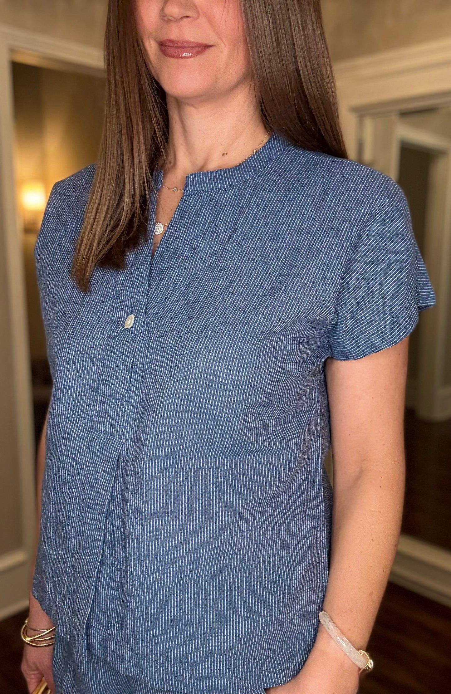 IVY JANE POPOVER STRIPE TOP 1.30