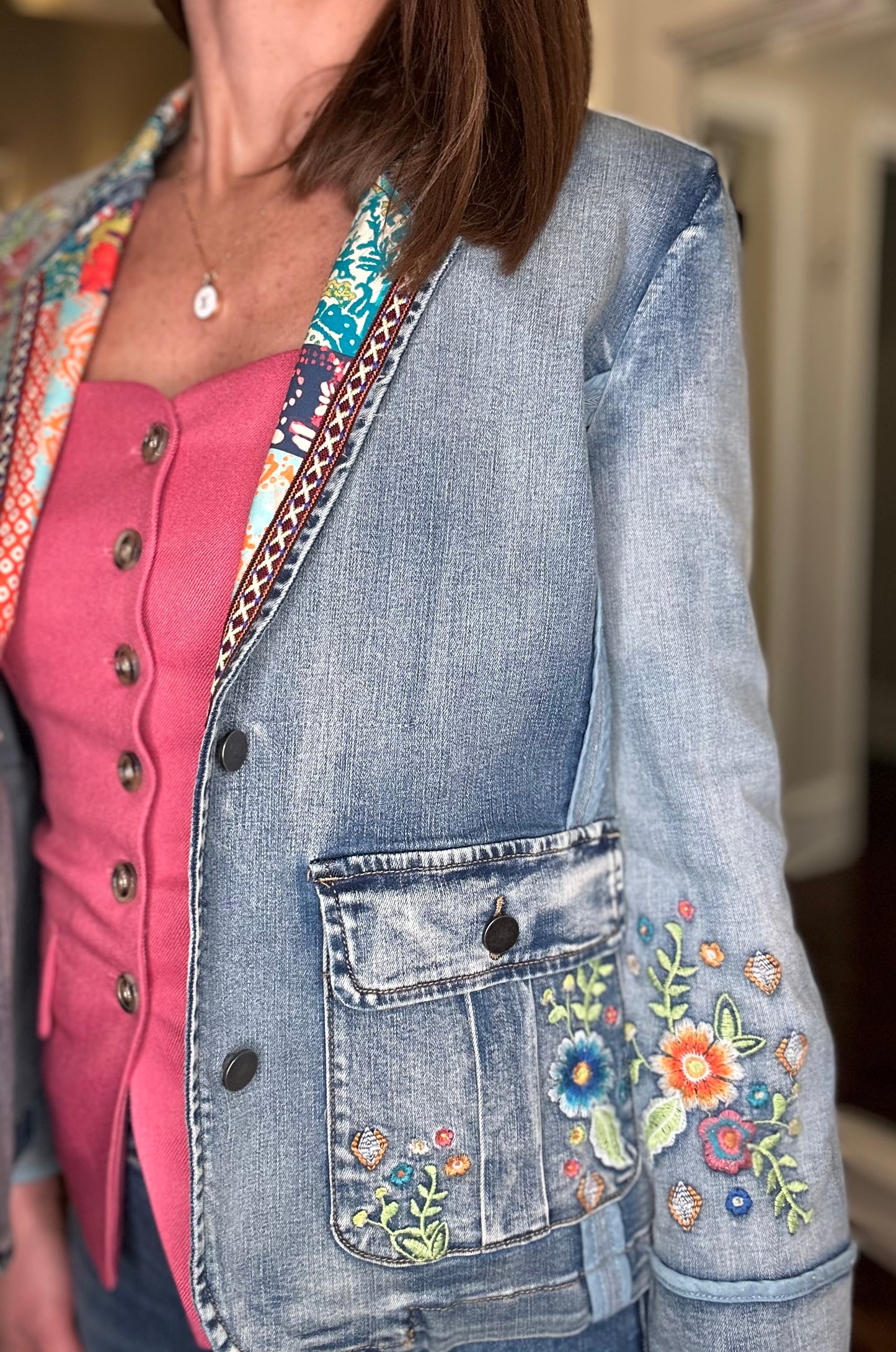 TRU LUXE EMBROIDERED DENIM JACKET 1.10