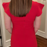 TCEC RED ROUCHED DRESS 3.4