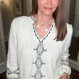 DYLAN ISABELLE TUNIC W/EMBROIDERY 3.27