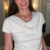 LYSSE ENSLEY COWL NECK TOP 3.26