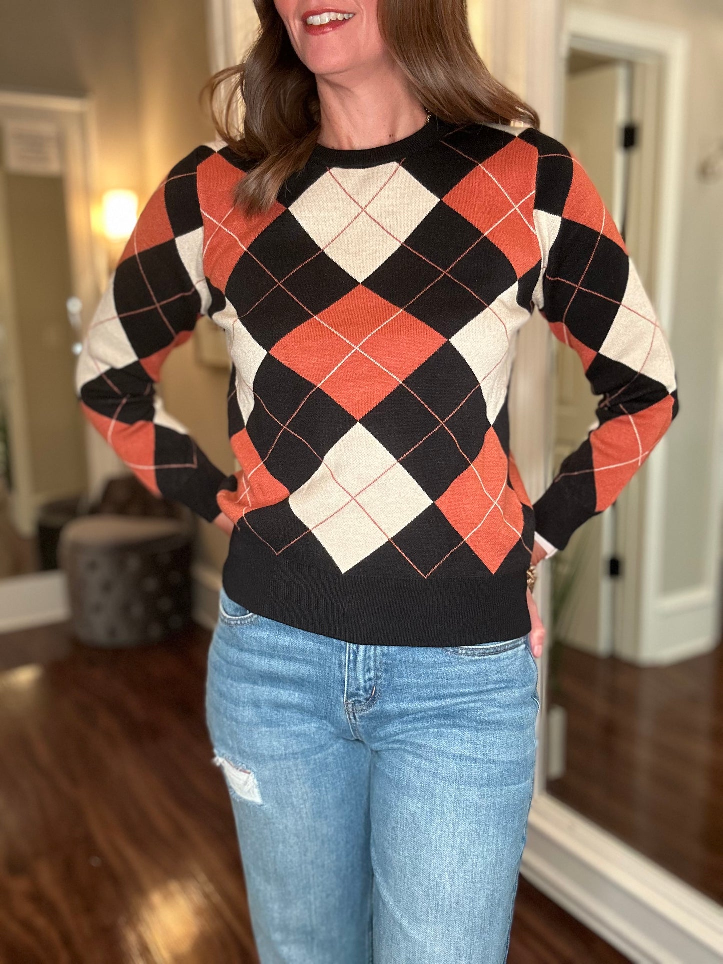 MAIN STRIP PLAID SWEATER 8.7