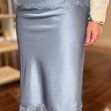 ESQUALO SATIN LACE SKIRT 9.22