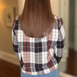 VELVET HEART KEVIN PLAID TOP 8.1