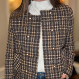 MOLLY BRACKEN DOUBLE BREASTED GOLD BUTTON JACKET 10.12