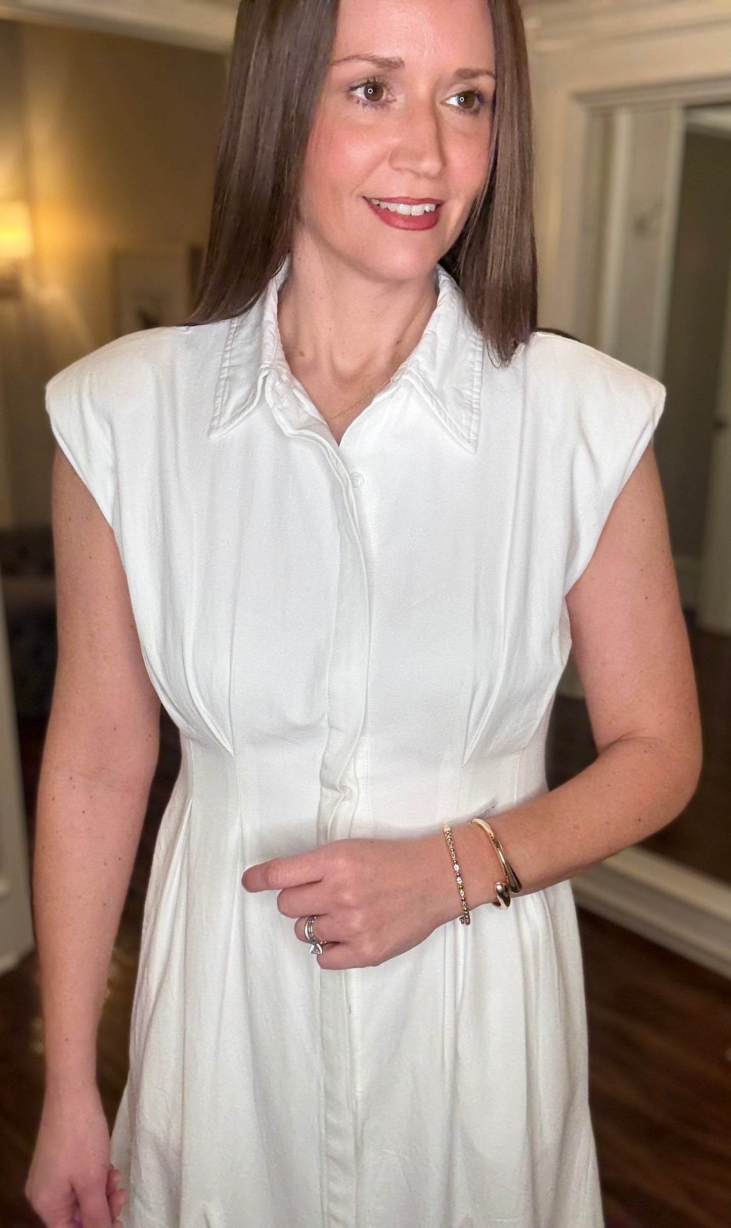 PLEATED COLLARED SHIRT DRESS 1.16