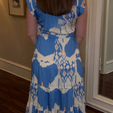 PINCH GEOMETRIC TIERED MAXI DRESS 3.11