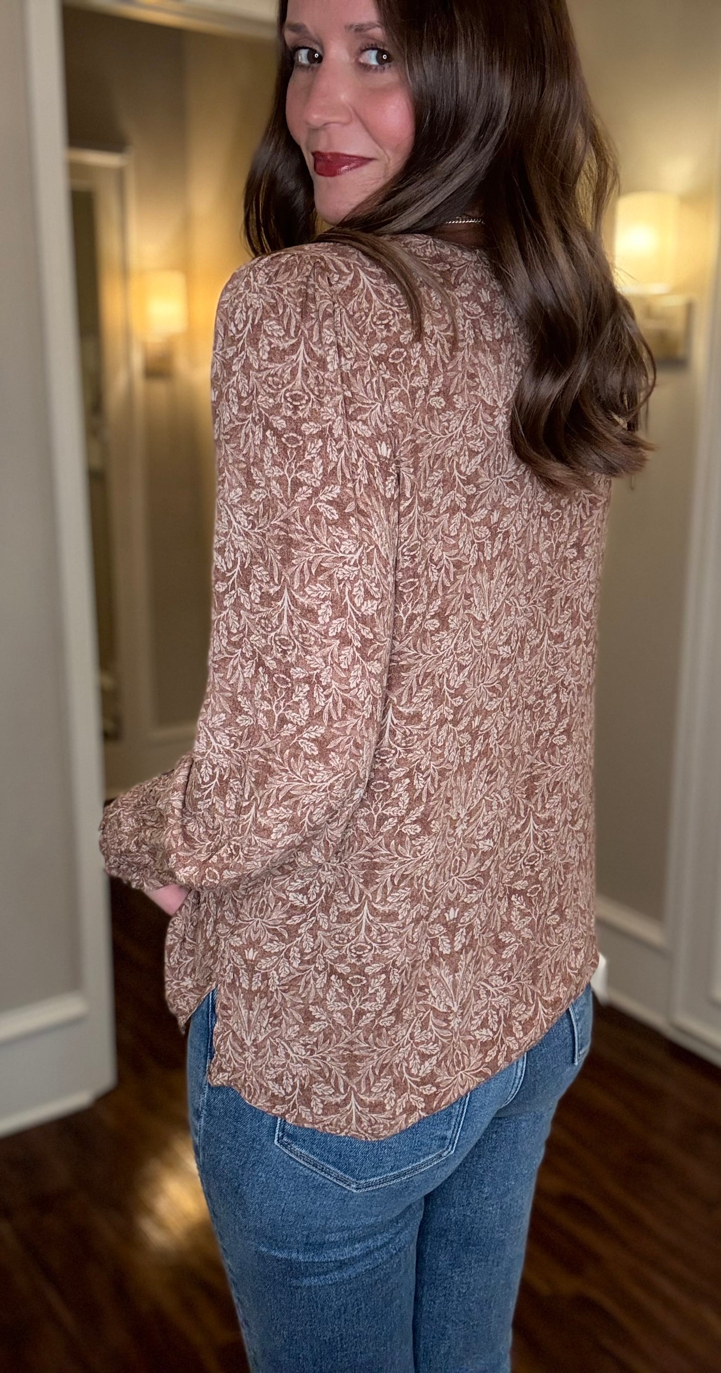ODDI LEAF PAISLEY PRINT TOP 7.24