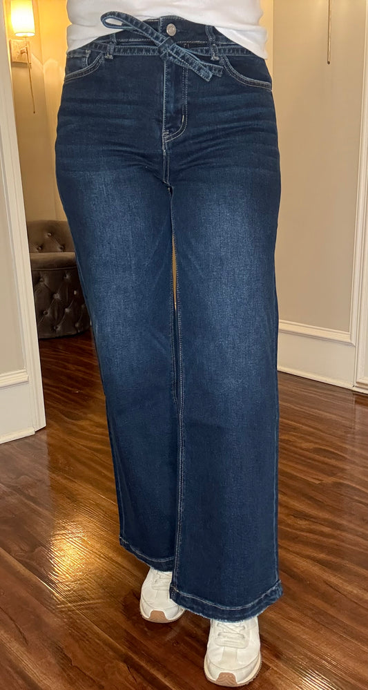 HIGH RISE WIDE LEG WITH TIE BELT 1.8