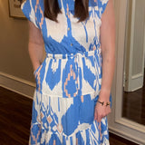 PINCH GEOMETRIC TIERED MAXI DRESS 3.11