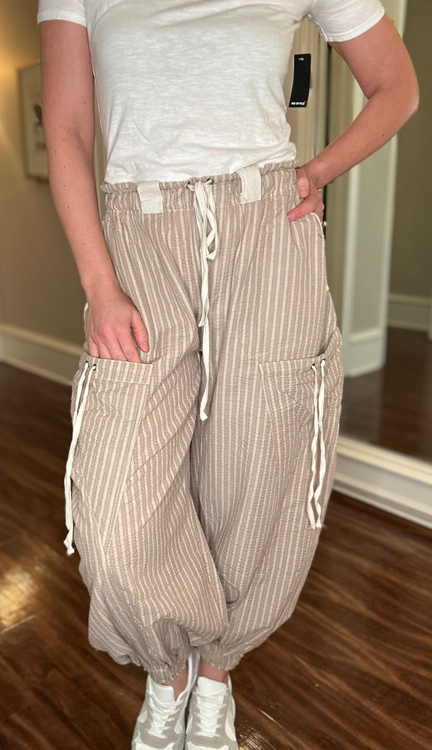 EE:SOME STRIPED HOBO JOGGER PANTS 1.15