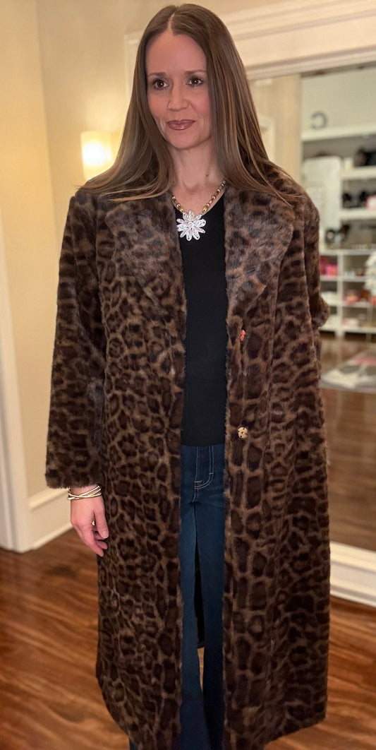 LEL LIS FAUX FUR LEOPARD COAT 11.3