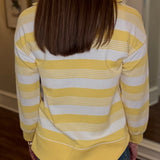YELLOW STRIPED DROP SHOULDER SWEATER 2.10