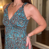 SLEEVELESS TURQUOISE MAXI DRESS 12.23